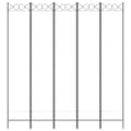 Miniatyrbillede 3 af 8: vidaXL 5-panels rumdeler 200x220 cm stof hvid