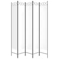Miniatyrbillede 4 af 8: vidaXL 5-panels rumdeler 200x220 cm stof hvid