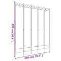 Miniatyrbillede 8 af 8: vidaXL 5-panels rumdeler 200x220 cm stof hvid