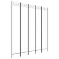 Miniatyrbillede 2 af 8: vidaXL 5-panels rumdeler 200x220 cm stof hvid