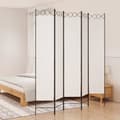 Miniatyrbillede 1 af 8: vidaXL 5-panels rumdeler 200x220 cm stof hvid