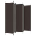 Miniatyrbillede 5 af 8: vidaXL 5-panels rumdeler 250x200 cm stof brun