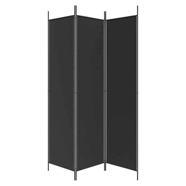 vidaXL 3-panels rumdeler 150x200 cm stof sort
