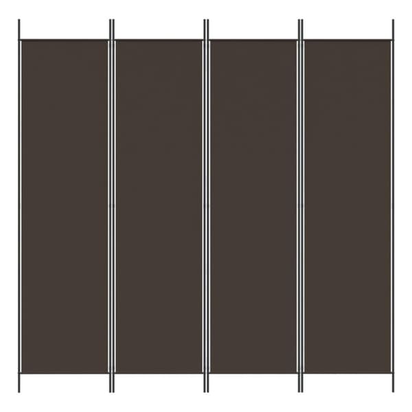 vidaXL 4-panels rumdeler 200x200 cm stof brun