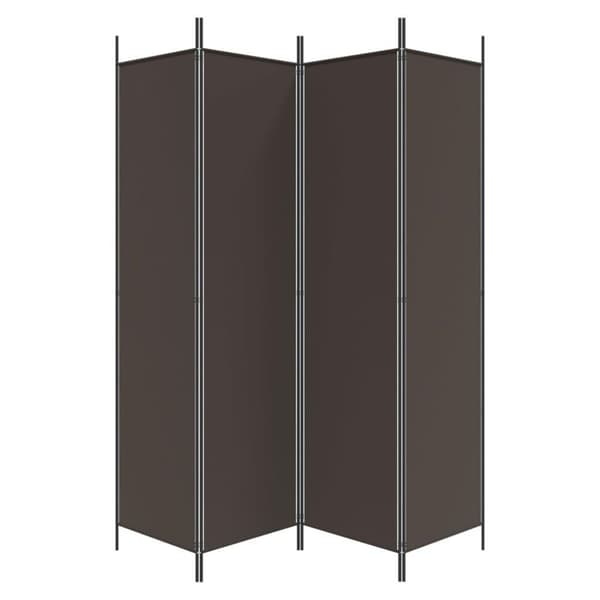 vidaXL 4-panels rumdeler 200x200 cm stof brun