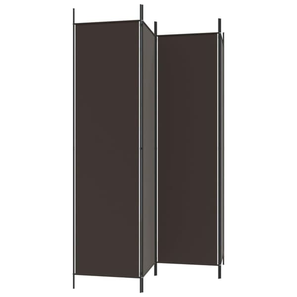 vidaXL 4-panels rumdeler 200x200 cm stof brun