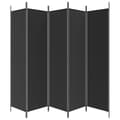Miniatyrbillede 4 af 8: vidaXL 5-panels rumdeler 250x200 cm stof sort