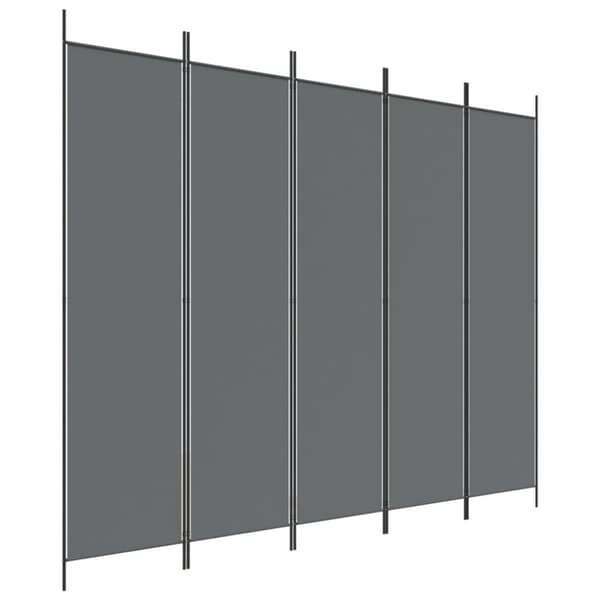 vidaXL 5-panels rumdeler 250x200 cm stof antracitgrå