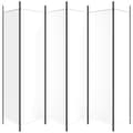 Miniatyrbillede 4 af 8: vidaXL 6-panels rumdeler 300x200 cm stof hvid