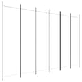 Miniatyrbillede 1 af 8: vidaXL 6-panels rumdeler 300x200 cm stof hvid