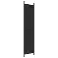 Miniatyrbillede 6 af 8: vidaXL 4-panels rumdeler 200x220 cm stof sort