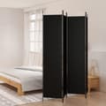 Miniatyrbillede 2 af 8: vidaXL 4-panels rumdeler 200x220 cm stof sort
