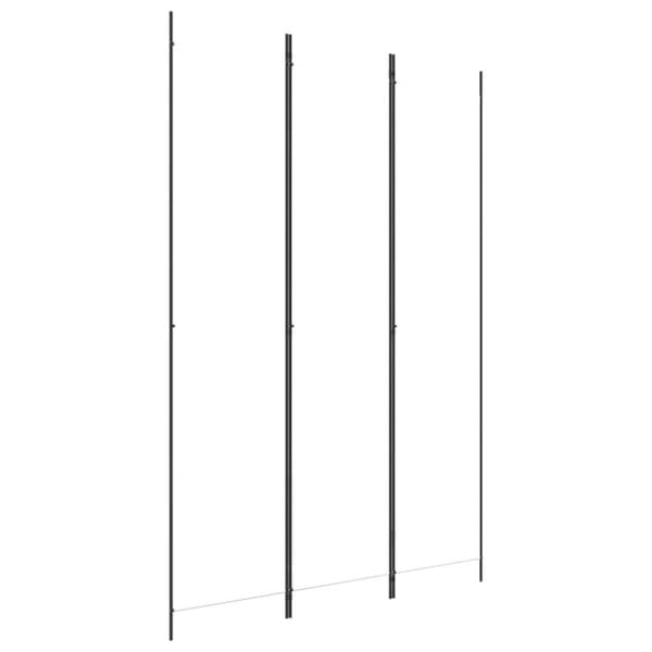 vidaXL 3-panels rumdeler 150x220 cm stof hvid
