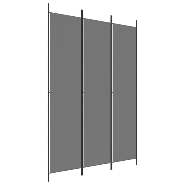 vidaXL 3-panels rumdeler 150x220 cm stof antracitgrå
