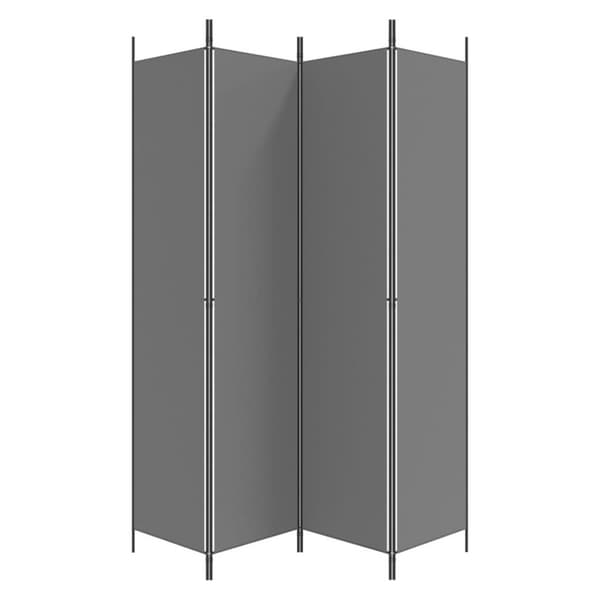 vidaXL 4-panels rumdeler 200x220 cm stof antracitgrå