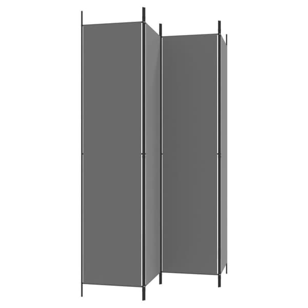 vidaXL 4-panels rumdeler 200x220 cm stof antracitgrå