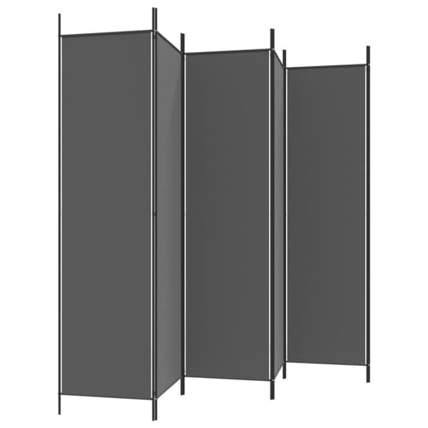 vidaXL 5-panels rumdeler 300x200 cm stof antracitgrå