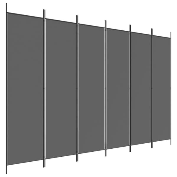 vidaXL 5-panels rumdeler 300x200 cm stof antracitgrå