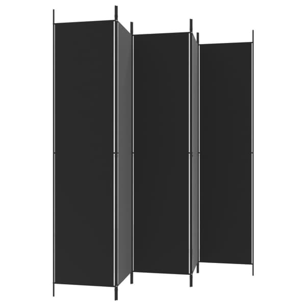 vidaXL 5-panels rumdeler 250x220 cm stof sort