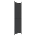 Miniatyrbillede 6 af 8: vidaXL 5-panels rumdeler 250x220 cm stof sort