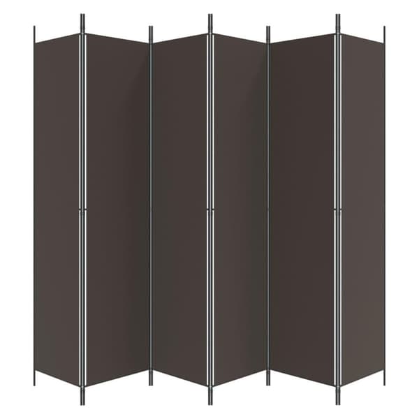 vidaXL 6-panels rumdeler 300x220cm stof brun