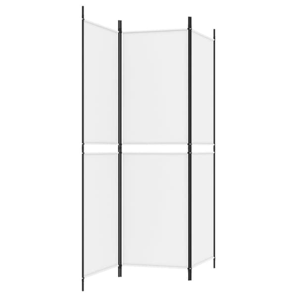 vidaXL 3-panels rumdeler 150x180 cm stof hvid