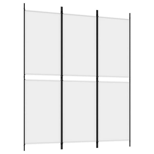 vidaXL 3-panels rumdeler 150x180 cm stof hvid
