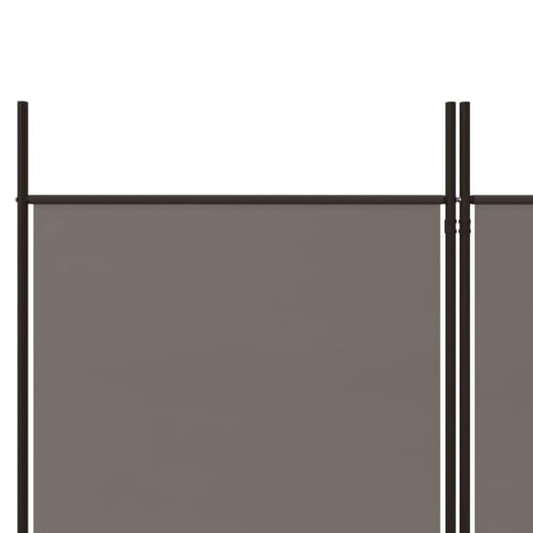 vidaXL 5-panels rumdeler 250x220 cm stof antracitgrå