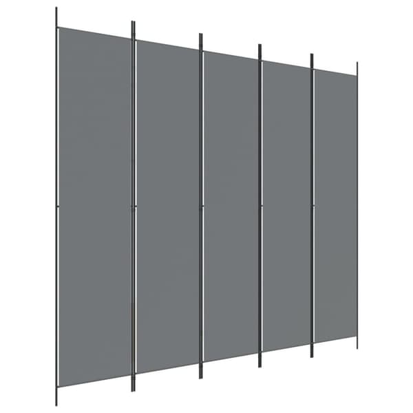 vidaXL 5-panels rumdeler 250x220 cm stof antracitgrå
