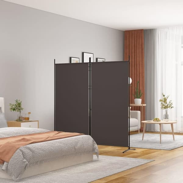 vidaXL 2-panels rumdeler 175x180 cm stof brun