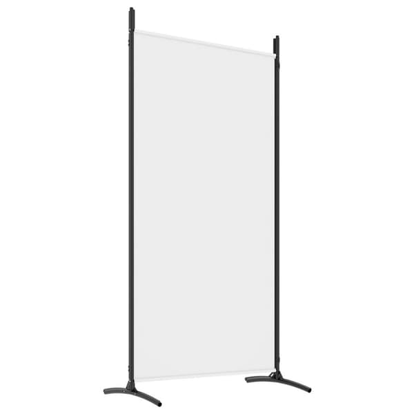 vidaXL Romdeler 4 paneler hvit 346x180 cm stoff