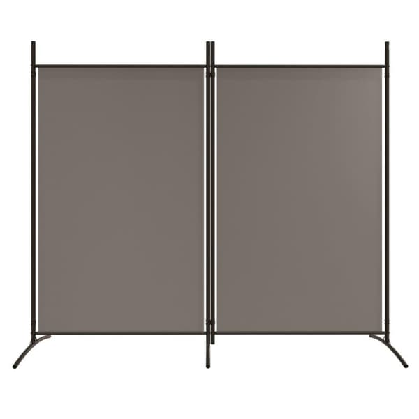 vidaXL Romdeler med 2 paneler antrasitt 175x180 cm stoff
