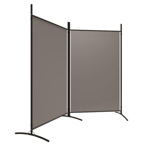 vidaXL Romdeler med 2 paneler antrasitt 175x180 cm stoff