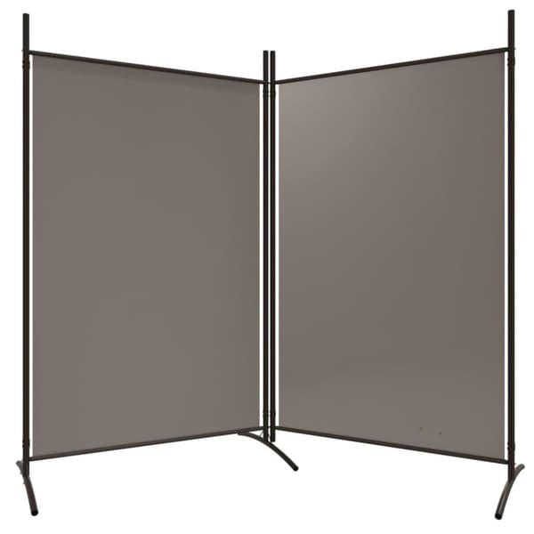 vidaXL Romdeler med 2 paneler antrasitt 175x180 cm stoff