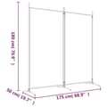 Miniatyrbilde 8 av 8: vidaXL Romdeler med 2 paneler svart 175x180 cm stoff