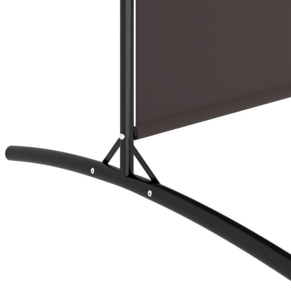 vidaXL Romdeler med 5 paneler brun 433x180 cm stoff
