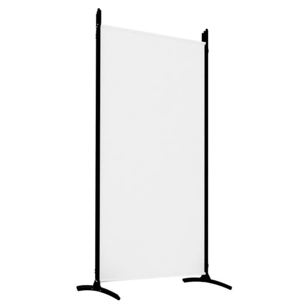 vidaXL Romdeler med 5 paneler hvit 433x180 cm stoff