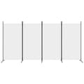 Miniatyrbillede 3 af 8: vidaXL 4-panels rumdeler 346x180 cm stof hvid