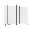 Miniatyrbillede 5 af 8: vidaXL 4-panels rumdeler 346x180 cm stof hvid