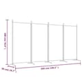 Miniatyrbillede 8 af 8: vidaXL 4-panels rumdeler 346x180 cm stof hvid
