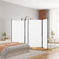 Miniatyrbillede 2 af 8: vidaXL 4-panels rumdeler 346x180 cm stof hvid