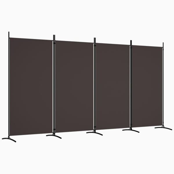 vidaXL 4-panels rumdeler 346x180 cm stof brun