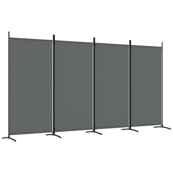 vidaXL 4-panels rumdeler 346x180 cm stof antracitgrå