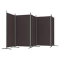 Miniatyrbillede 5 af 8: vidaXL 5-panels rumdeler 433x180 cm stof brun