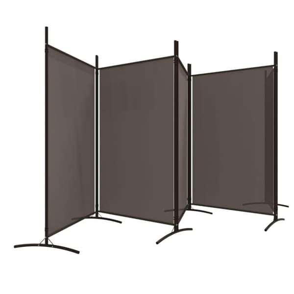 vidaXL 5-panels rumdeler 433x180 cm stof antracitgrå