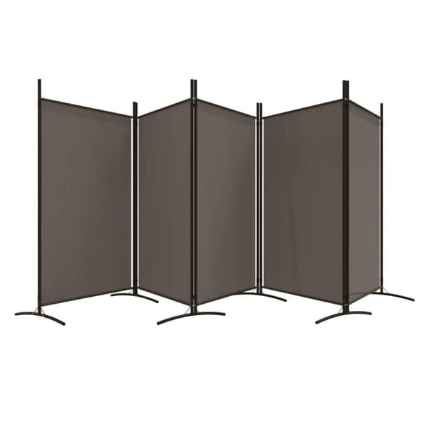 vidaXL 5-panels rumdeler 433x180 cm stof antracitgrå