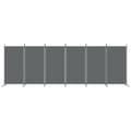 Miniatyrbilde 3 av 8: vidaXL Romdeler med 6 paneler antrasitt 520x180 cm stoff