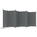 Miniatyrbilde 4 av 8: vidaXL Romdeler med 6 paneler antrasitt 520x180 cm stoff