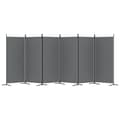 Miniatyrbilde 5 av 8: vidaXL Romdeler med 6 paneler antrasitt 520x180 cm stoff