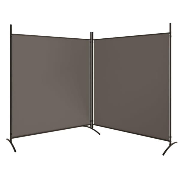 vidaXL Romdeler med 2 paneler antrasitt 348x180 cm stoff
